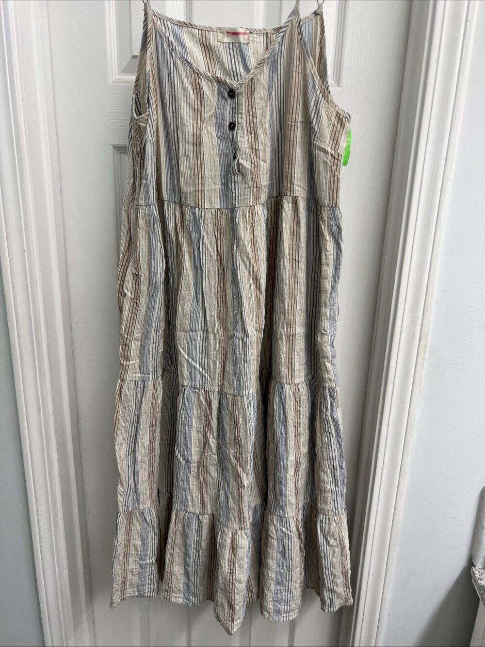 Altar'd state sleeveless tiered maxi dress Lrg Boho Cottage Core Beachy - Picture 5 of 10